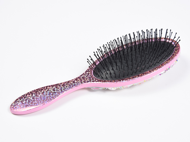 Bijuterii Bling Oval Perie de descurcare pentru păr