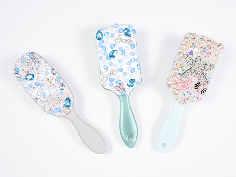 Bijuterii Bling Oval Perie de descurcare pentru păr