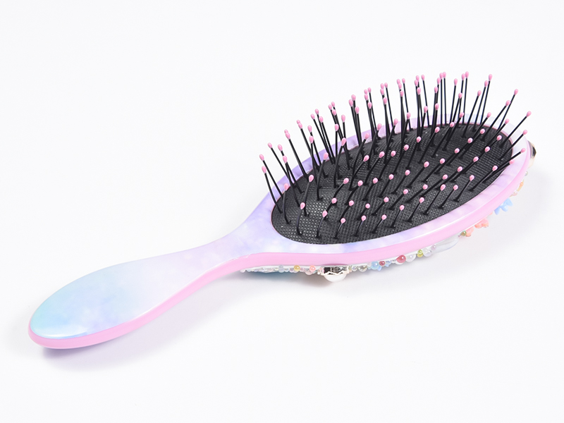 Bijuterii Bling Oval Perie de descurcare pentru păr