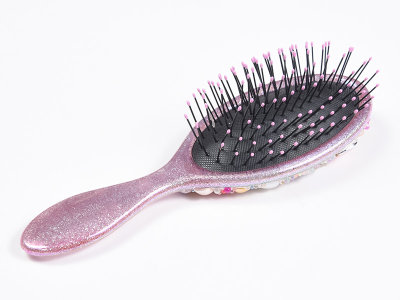 Bijuterii Bling Oval Perie de descurcare pentru păr