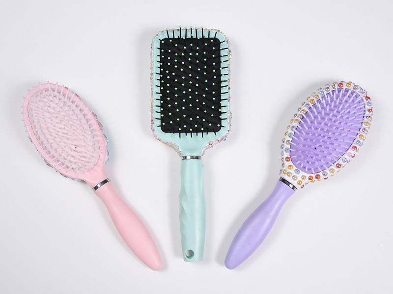 Bijuterii Bling Oval Perie de descurcare pentru păr
