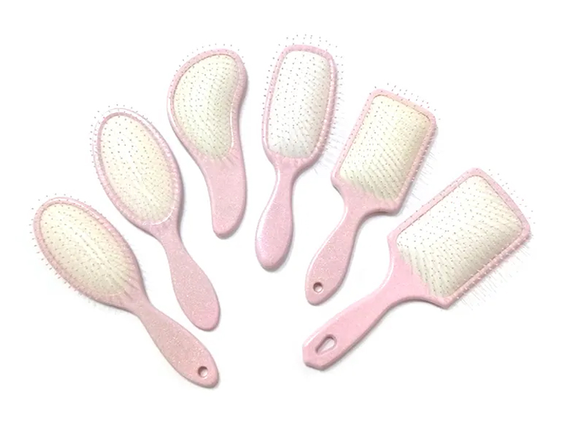 Perie de păr Fancy Paddle din plastic roz