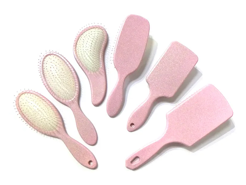 Perie de păr cu paletă de descurcare roz