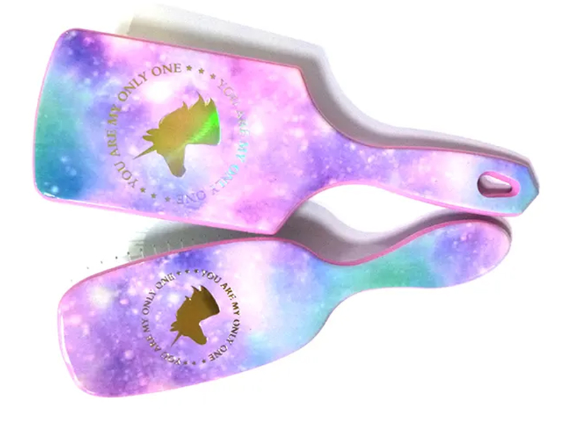 Sparkle Unicorns Perie de păr colorată din plastic