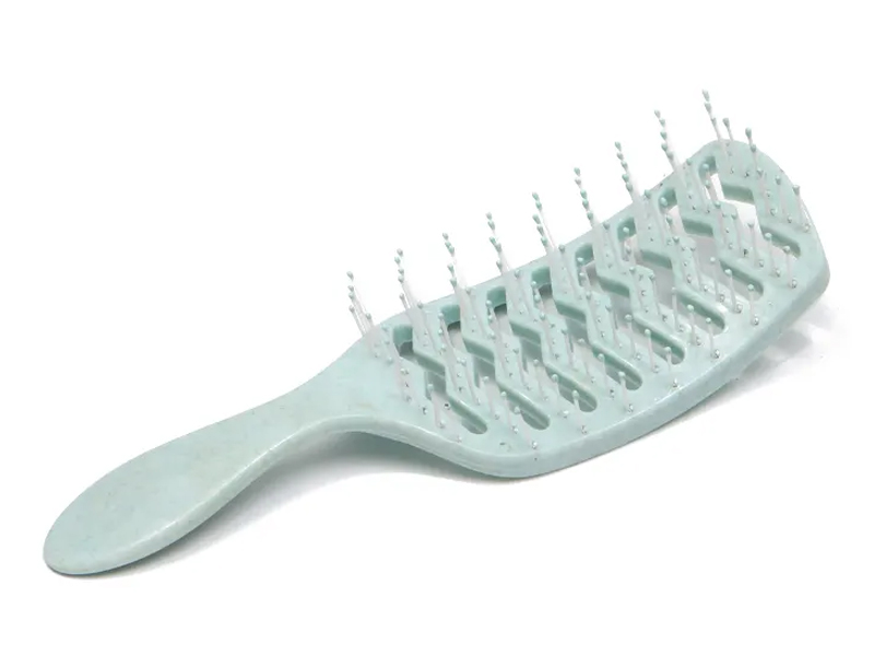 Perie de păr portabilă din plastic roz, ecologică, rezistentă la apă