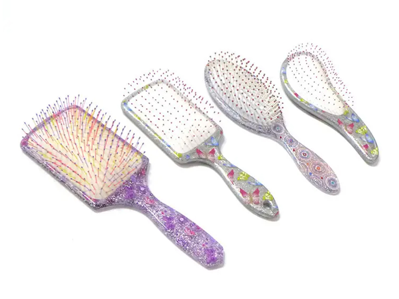 Mini perie de păr din plastic la atingere moale pentru descurcarea