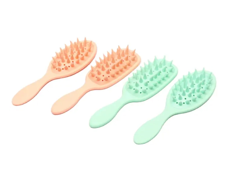 Înveliș cu cauciuc, masaj pentru scalp, perie de descurcare