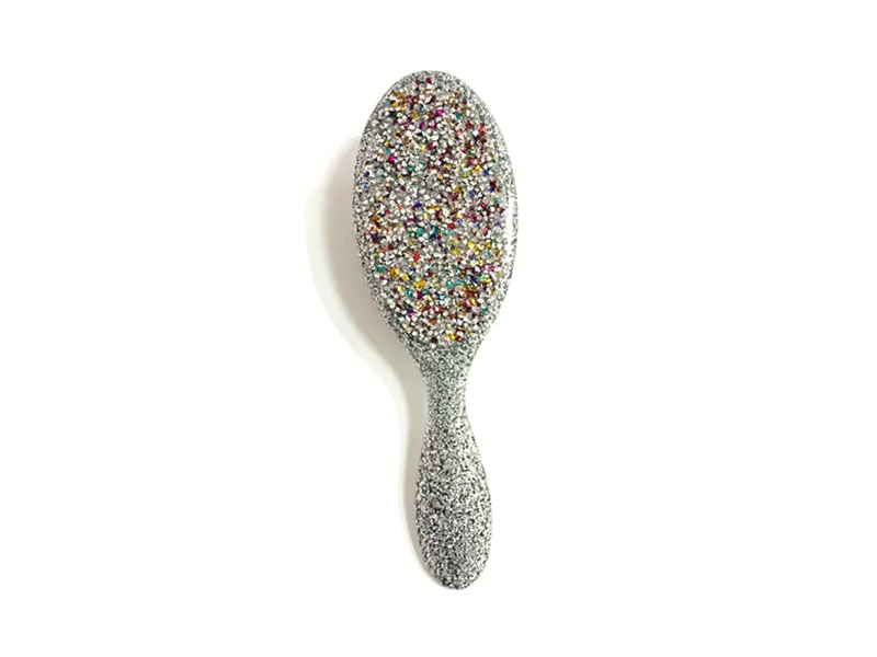 Bijuterii Bling Ovală Perie de păr din plastic cu mâner