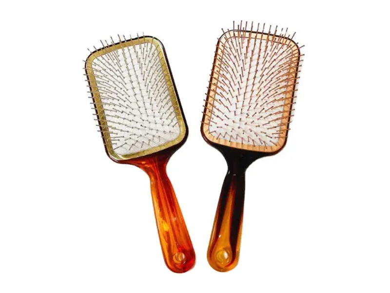 Perie de păr Amber Color Paddle cu ace metalice