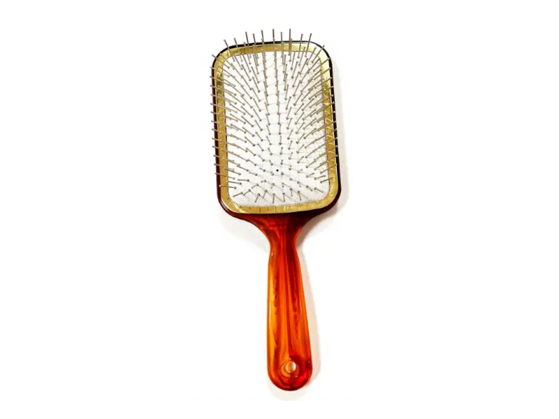 Perie de păr Amber Color Paddle cu ace metalice