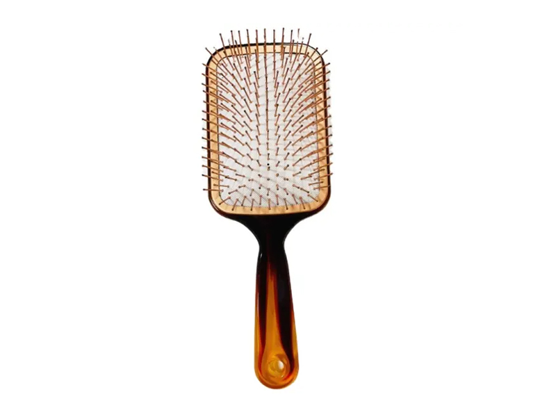 Perie de păr Amber Color Paddle cu ace metalice